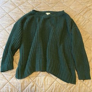 Green American Eagle Oversized Chunky Knit Sweater